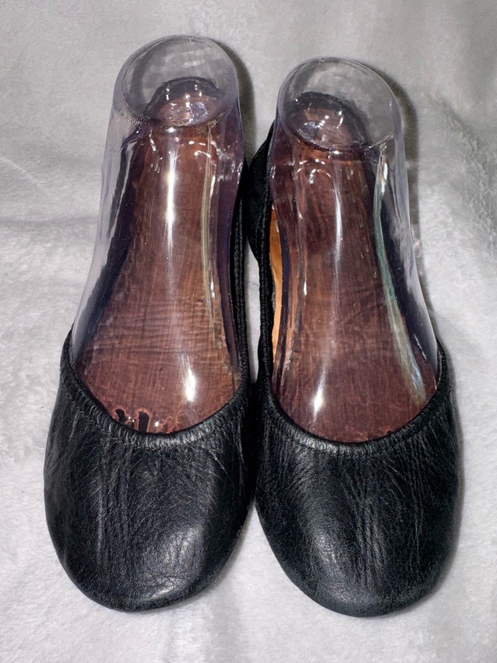 Tieks Black Leather Ballet Flats